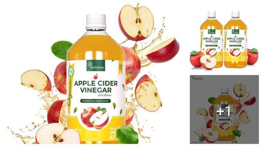 Herbal max Raw, Unfiltered & Unpasteurized Apple Cider Vinegar