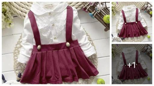 Smart Bazar Kid's Solid Maroon Dungarees