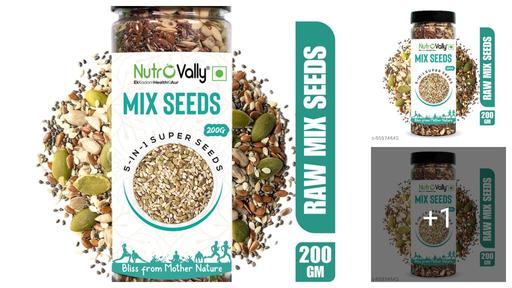 NutroVally Raw Mix Seeds | For Weight Loss & Boost Digestion High In Omega -3, Antioxidant & Fiber Rich 100% Natural & Nutty |Mix Diet | Superfood Seeds |For Eating Seeds 200g