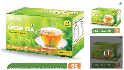 NutroVally | Green Tea Lemon | 25 (Teabags)