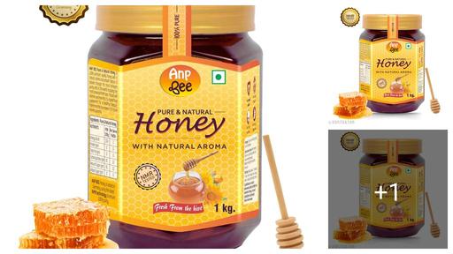 ANP BEE� Raw Unpasteurized Pure Honey 1 kg Pack I 100% Pure NMR Tested Natural Honey I Unprocessed, and Unfiltered Honey 1 Kg