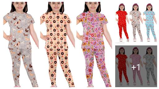 Cute Stylus Kids Girls Nightsuits